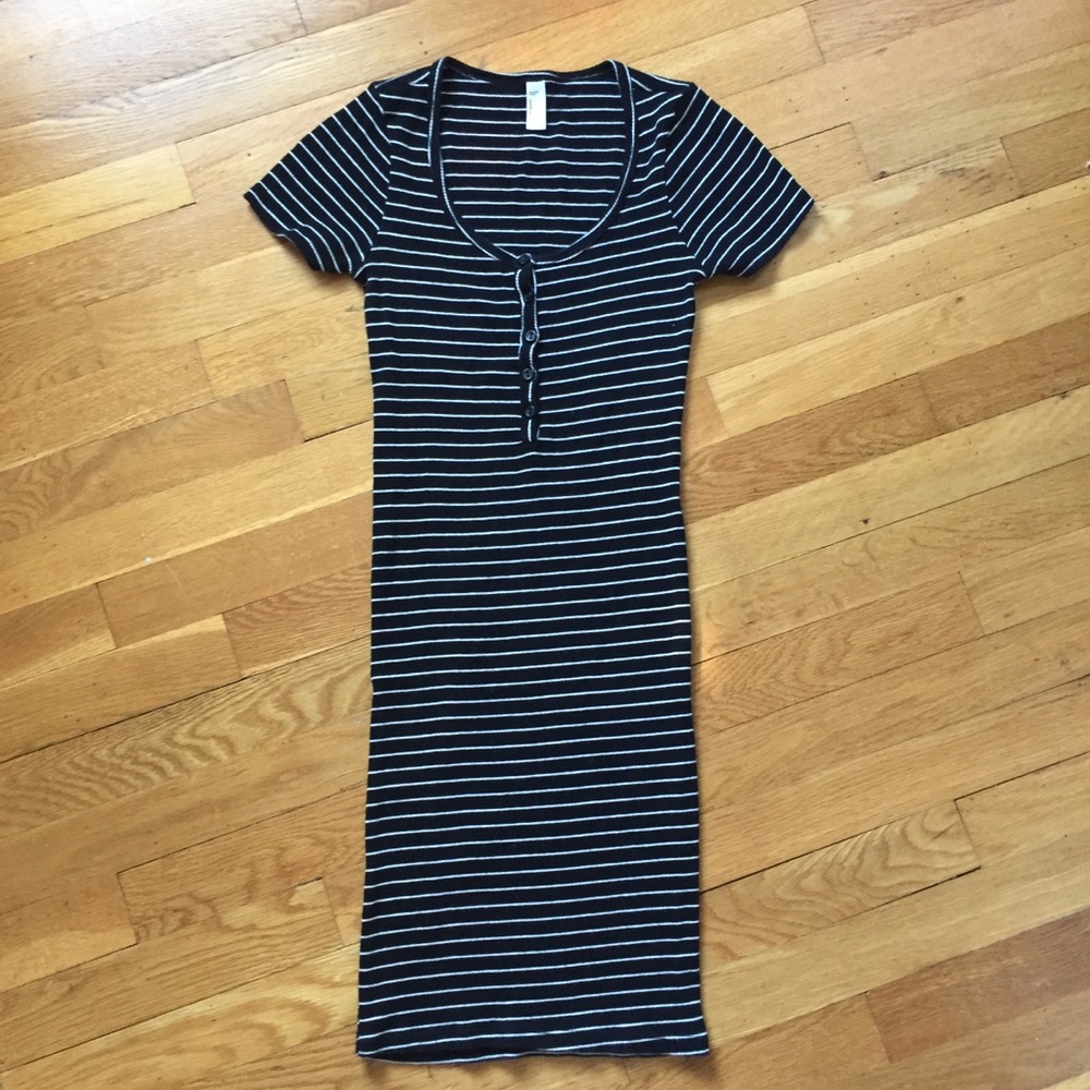 American Apparel B&W Knit Dress, Size Small